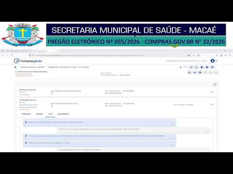 PREGÃO ELETRÔNICO Nº 055/2026 - COMPRAS.GOV.BR N° 32/2026 - SEMUSA - MACAÉ - RJ