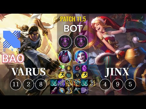 DRX BAO Varus vs Jinx Bot - KR Patch 11.5