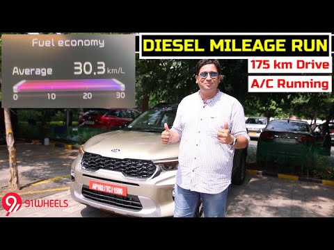 Kia Sonet Diesel Fuel Economy Run || Unbelievably Efficient || Kia Sonet Mileage Diesel Model