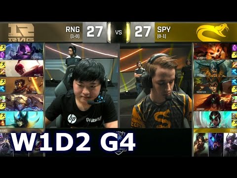 RNG vs SPY - Week 1 Day 2 | Group D LoL S6 World Championship 2016 W1D2 | RNG vs Splyce G1 Worlds