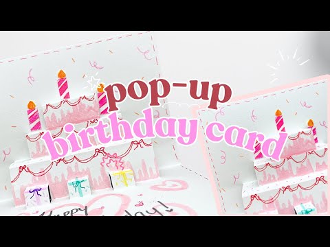 DIY Pop-Up Birthday Card Tutorial | DIY Aesthetic card | Handmade Greeting Cards ˏˋ°•*⁀➷