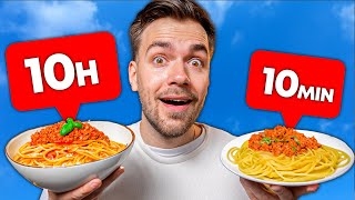 10Min. vs. 1H vs. 10H BOLOGNESE 🍝🤯 (lohnt es sich?)