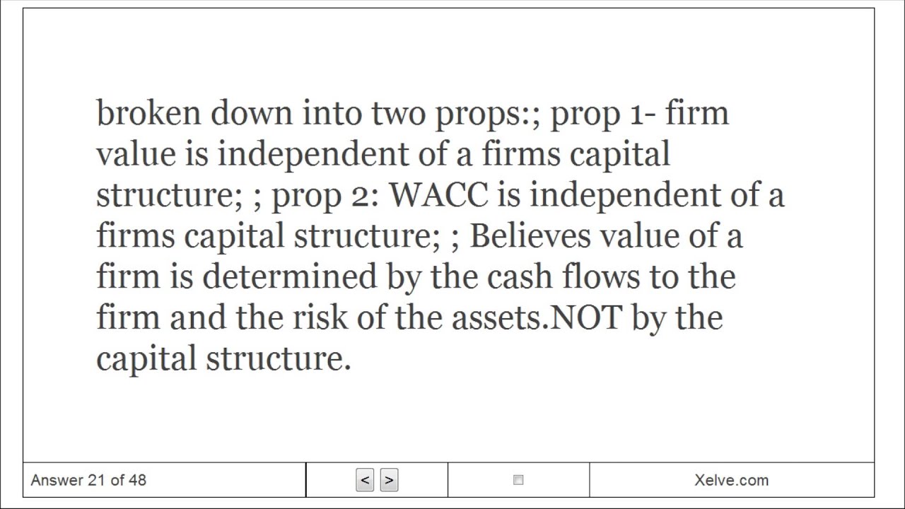 Fundamentals of Corporate Finance - 16. Financial Leverage and Capital Structure Policy - Flashcards
