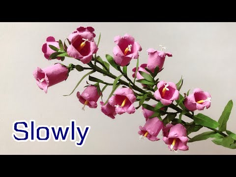 ABC TV | How To Make Canterbury Bell Paper Flower (Slowly) - Craft Tutorial