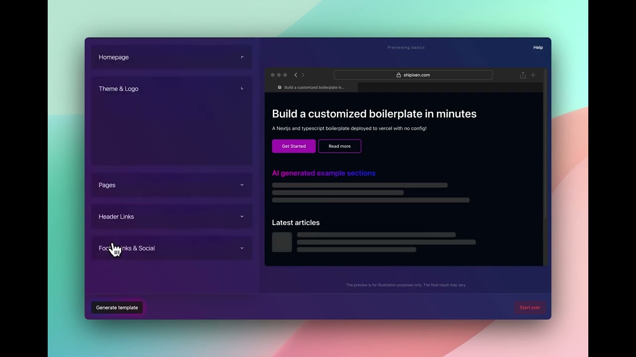 Beautiful & performant Next.js apps deployed in minutes demo video