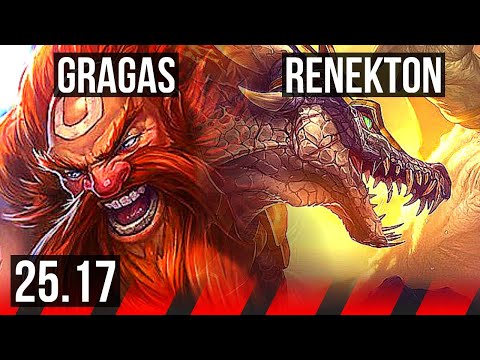 GRAGAS vs RENEKTON (TOP) | 4/2/20 | EUNE Challenger | 25.17