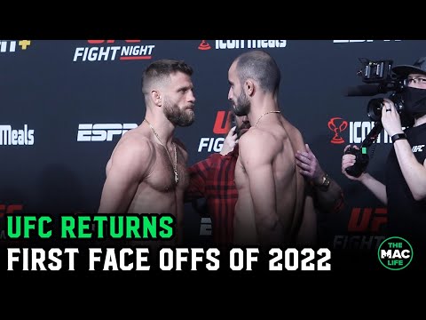 UFC First Face Offs of 2022: Calvin Kattar vs. Giga Chikadze | UFC Vegas 46