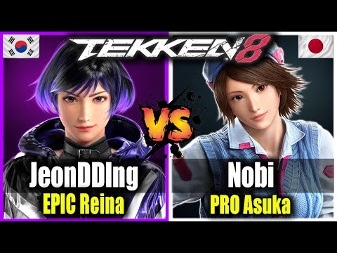 Tekken 8 PROs - JeonDDing (REINA) vs Nobi (ASUKA) - TOP Tekken 8 Ranked Matches