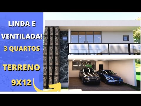 ✅SOBRADO PEQUENO 3 QUARTOS PARA TERRENO 9X12