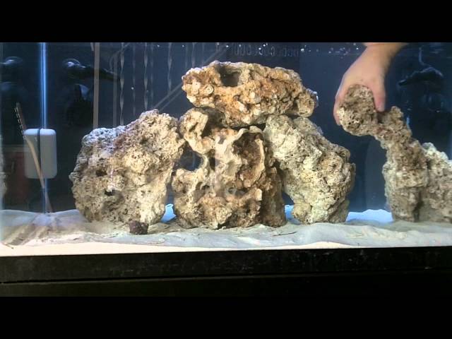 40 gallon reef tank part 3 fiji dry live rock aquascape