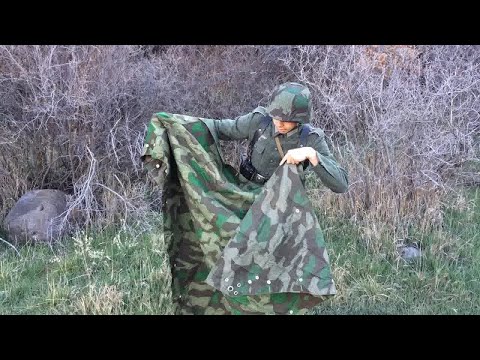 The German Soldier's Equipment: The Zeltbahn + Tutorial on Wear and Folding