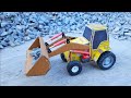 How To Make PATANJALI BOX Mini JCB BULLDOZER At Home Diy Toy Mini JCB Tractor DC Motor Ideas