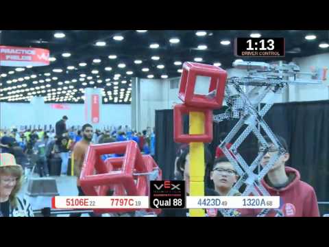 2015 VRC Engr Q88 - 5106E 7797C vs 4423D 1320A - 49 to 70 - VEX Worlds 2015 - Engineering Division
