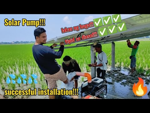 Solar pump installation!!!! in action!!! successful tayo!! 😁🙏