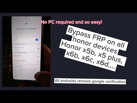 Bypass FRP on All Honor devices in 2 minutes less: Tested on X5b, x9, x8| Remove google verification