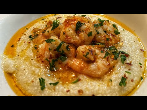 SOUTHERN GRITS WITH GARLIC BUTTERED SHRIMP RECIPE!