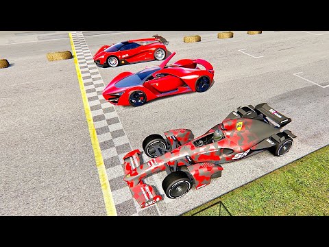 2021 Formula Rapide vs Ferrari Xezri vs Ferrari F80 Concept - Old Monza
