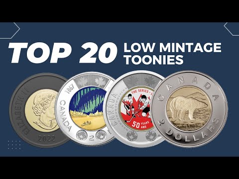 Top 20 Toonies, Low Mintage 5 Million or less minted.   Canada $2 coins #mapleleafnumismatics #coins