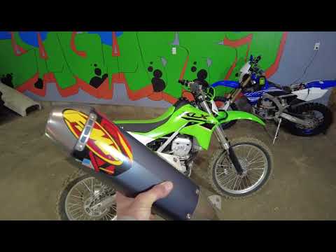 Kawasaki KLX300R FMF Powercore4 Exhaust Install and FMF Q4 Sound Comparison