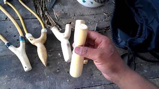 Natural mezquite fork slingshots