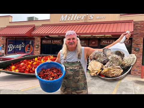 Stocking Up at Miller's Mart for a Crawfish & Oyster Boil!