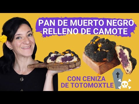 Cómo hacer pan de muerto con cenizas de totomoxtle relleno de dulce de camote morado