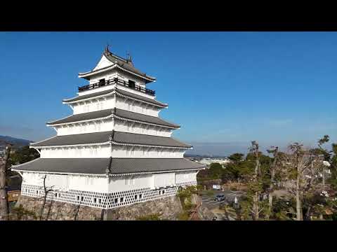 【島原城：ドローン】堀から天守閣へ飛行DATANo.01-07