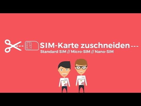 SIM Karte zuschneiden mit der SIM Karten Schablone
