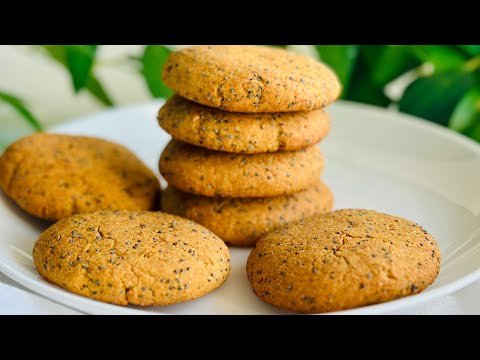 Crispy corn cookies! Sugar-free! Egg-free! Vegan recipe: