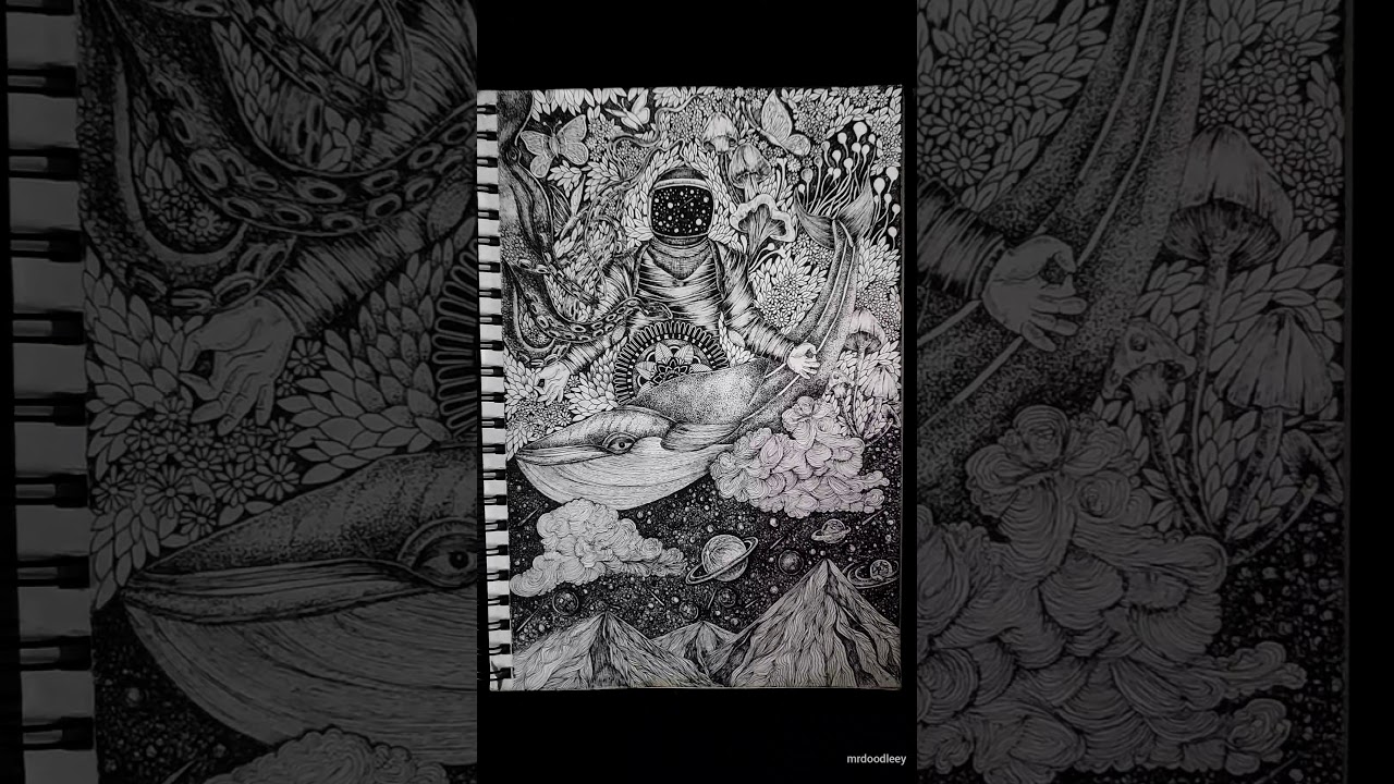 Pen Drawing | Pen art | Doodle | Doodle therapy | art |  Satisfied | Zhc | Kerby rosanes |  sketch