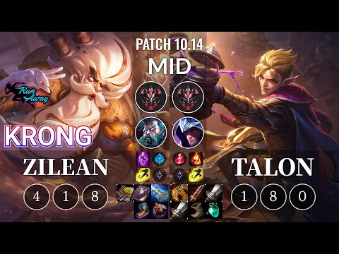 RNW KronG Zilean vs Talon Mid - KR Patch 10.14