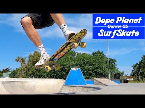 Winkowski Dope Planet SurfSkate (Carver C5 Trucks Vs Pool Coping)
