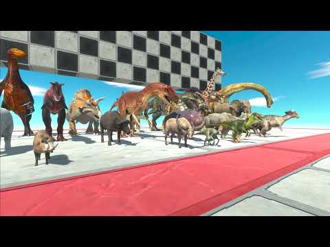 DYNAMIC SPEED CHAMPIONS RACE DINOSAURS VS ANIMALS - Animal Revolt Battle Simulator