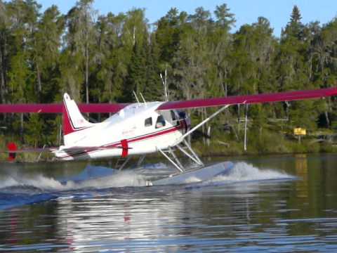 Wilderness Air DHC-2 Beaver to Oak Lake lodge, Ontario, Canada, June 2013.
