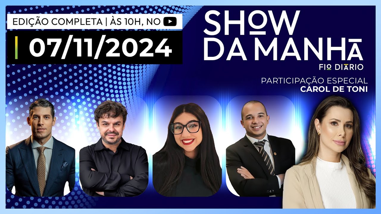 SHOW DA MANHÃ-MARCO ANTÔNIO COSTA,ADRILLES,EDUARDA CAMPOPIANO,DOUGLAS GARCIA E CAROL DE TONI-7/11/24