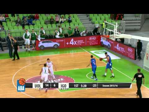 ABA Liga 2015/16, Round 15 match: Union Olimpija - Igokea (20.12.2015)