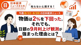 【週間経済まとめ】物価は2％を下回ったのに、なぜ日銀の利上げ観測が強まったの？【日本経済】