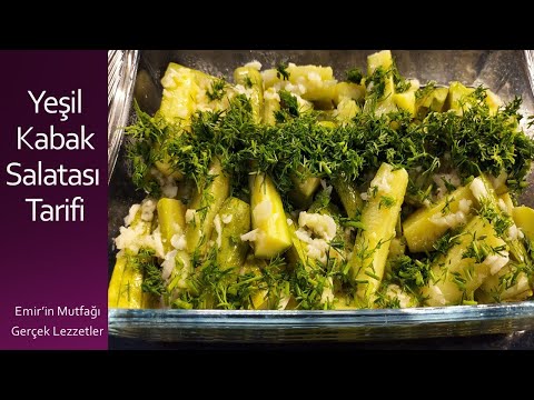 , title : 'Yeşil Kabak Salatası Tarifi / Green Zucchini Salad Recipe / Buhar Yöntemiyle Kabak Salatası Yapılışı'