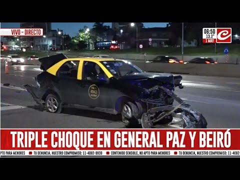 Impresionante choque en General Paz y Beiró: hay heridos
