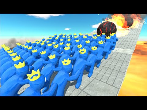Giant Stairs Challenge | Rainbow Friends Blue vs Carnivores Dinosaurs - Animal Revolt Battle ...