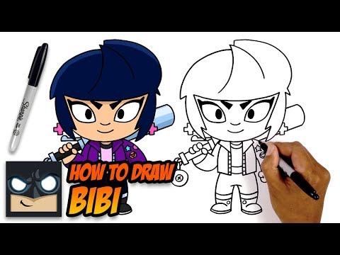 HOW TO DRAW BIBI | BRAWL STARS | STEP BY STEP TUTORIAL
