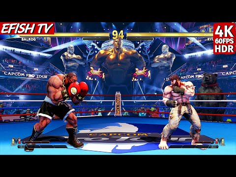 Balrog vs Ryu (Hardest AI) - Street Fighter V