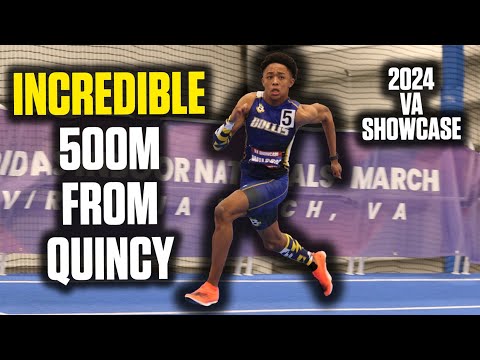 Quincy Wilson SO CLOSE To 500m High School NATIONAL RECORD At VA Showcase 2024