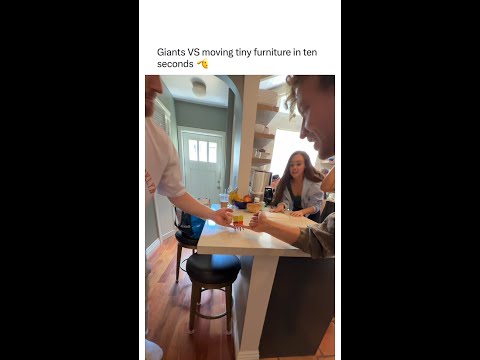 Giants Moving Tiny Furniture - Party Game