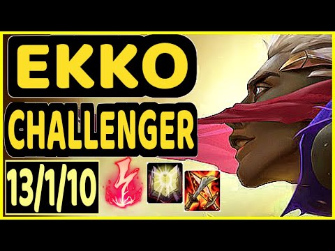 GREVTHAR (EKKO) - 13/1/10 KDA CHALLENGER GAMEPLAY - BR