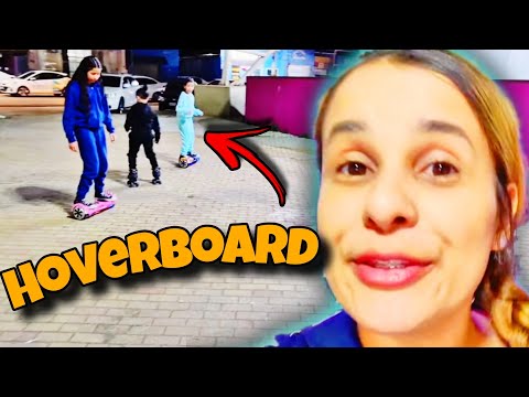 I TOOK KETILYN, MARIA AND JOÃO TO RIDE THE HOVERBOARD IN THE SQUARE