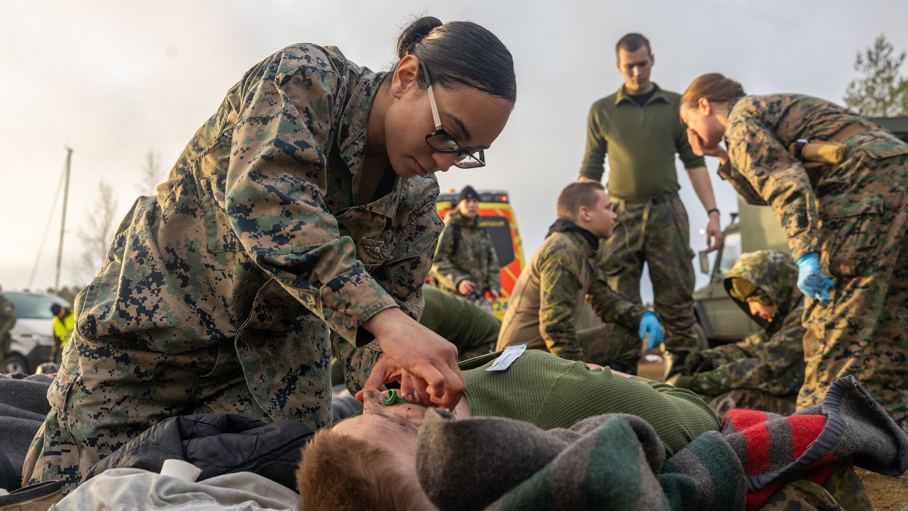 US Navy Corpsmen and Canadian Armed Forces Conduct Mass Casualty Exercise