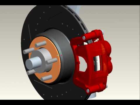 How Disc brakes work - Pro/E animation