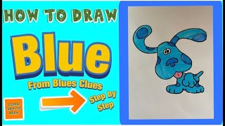 How to Draw Blue from Blues Clues step by step