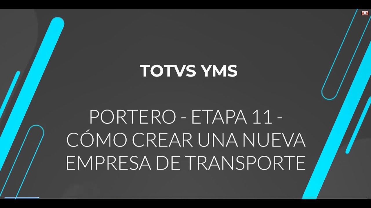 How To | YMS | Español | Portero | Etapa 11 - Cómo Crear una Nueva Empresa de Transporte #logística